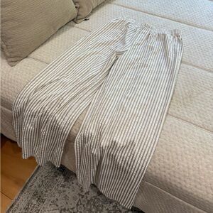 Sincerely Jules Brown and White Striped Pants